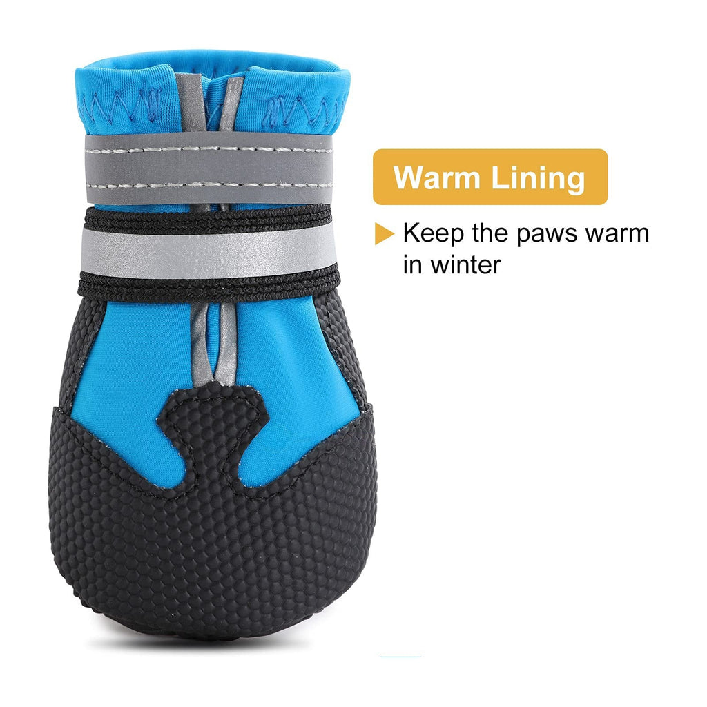 DiWater-Resistant Dog Boots For Medium Large Dogs,Non-Slip Dog Shoes For Winter Snow,Lightweight Paw Protector For Cold Pavement,Soft Dog Booties For Outdoor Walking Indoor Hardfloors