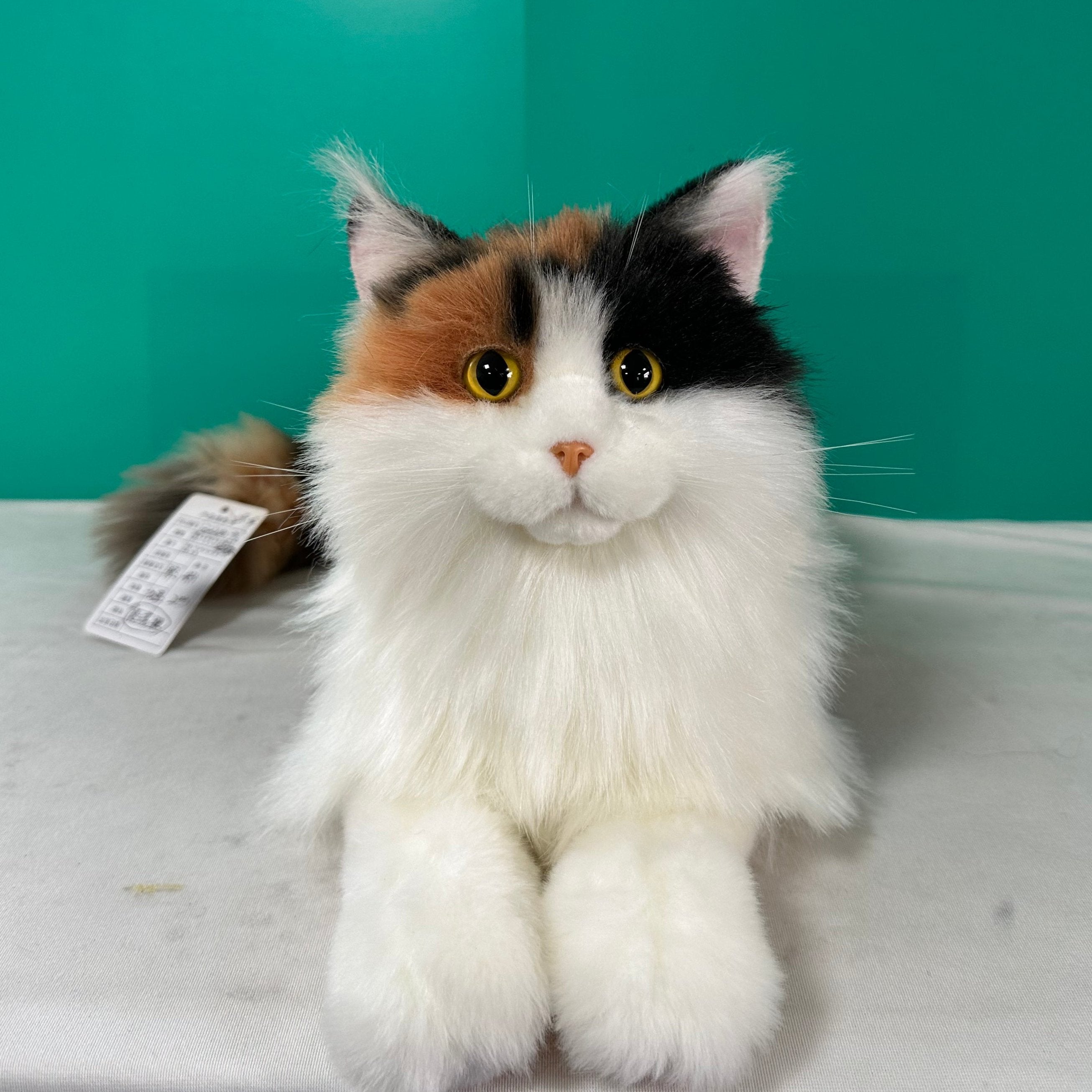 Plush Calico Cat-Handmade Life-Size Companion & Pet Memorial