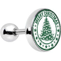 16G 1/4 Merry Christmas Tree Tragus Cartilage Earring