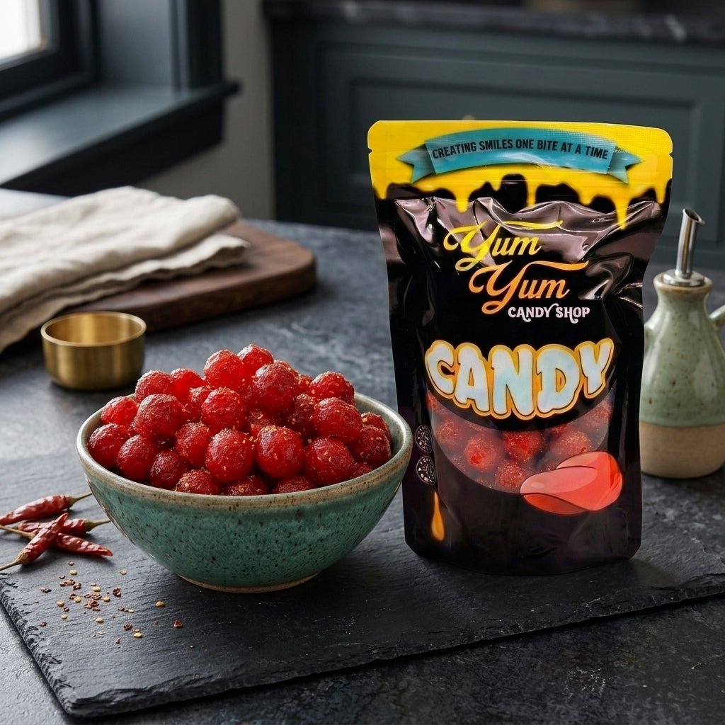 Chamoy Cherry Sours – Sweet, Savory & Tangy Candy | Yum Yum Candy Shop
