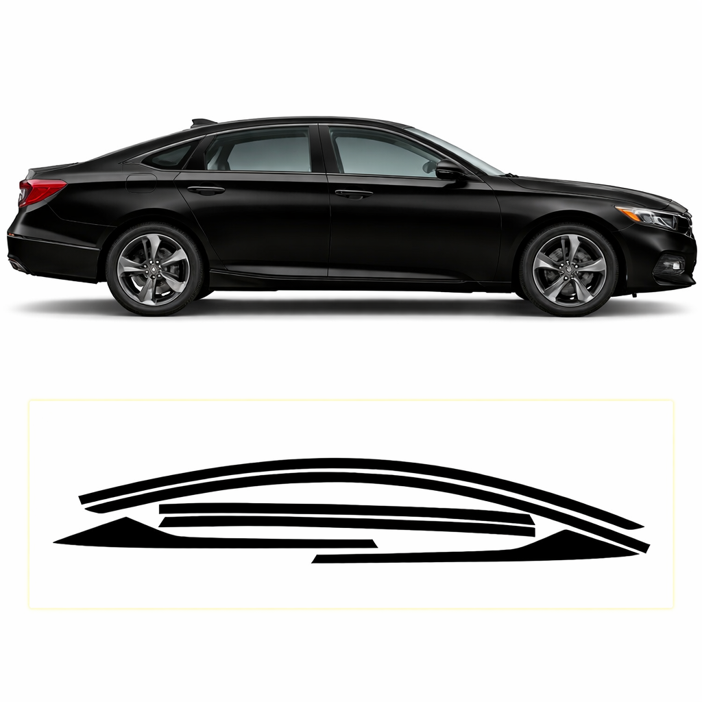 2018-2022 Xgen Accord Window Chrome Delete Gloss Black