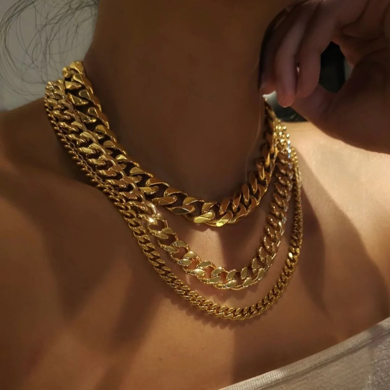 18K Gold Chunky Chain Necklace