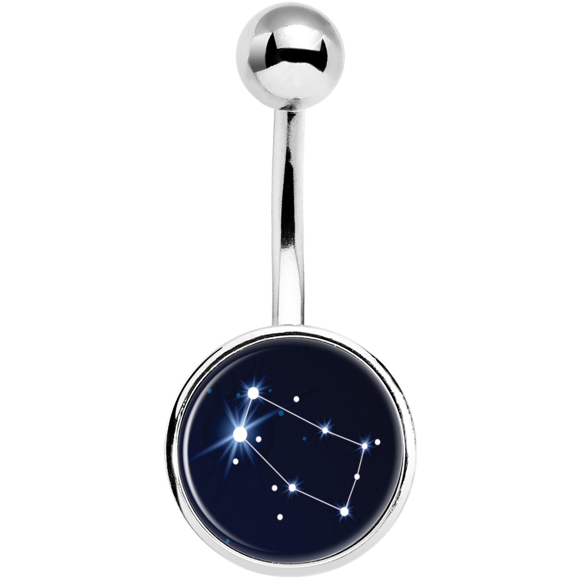 Zodiac Constellation Gemini Belly Ring