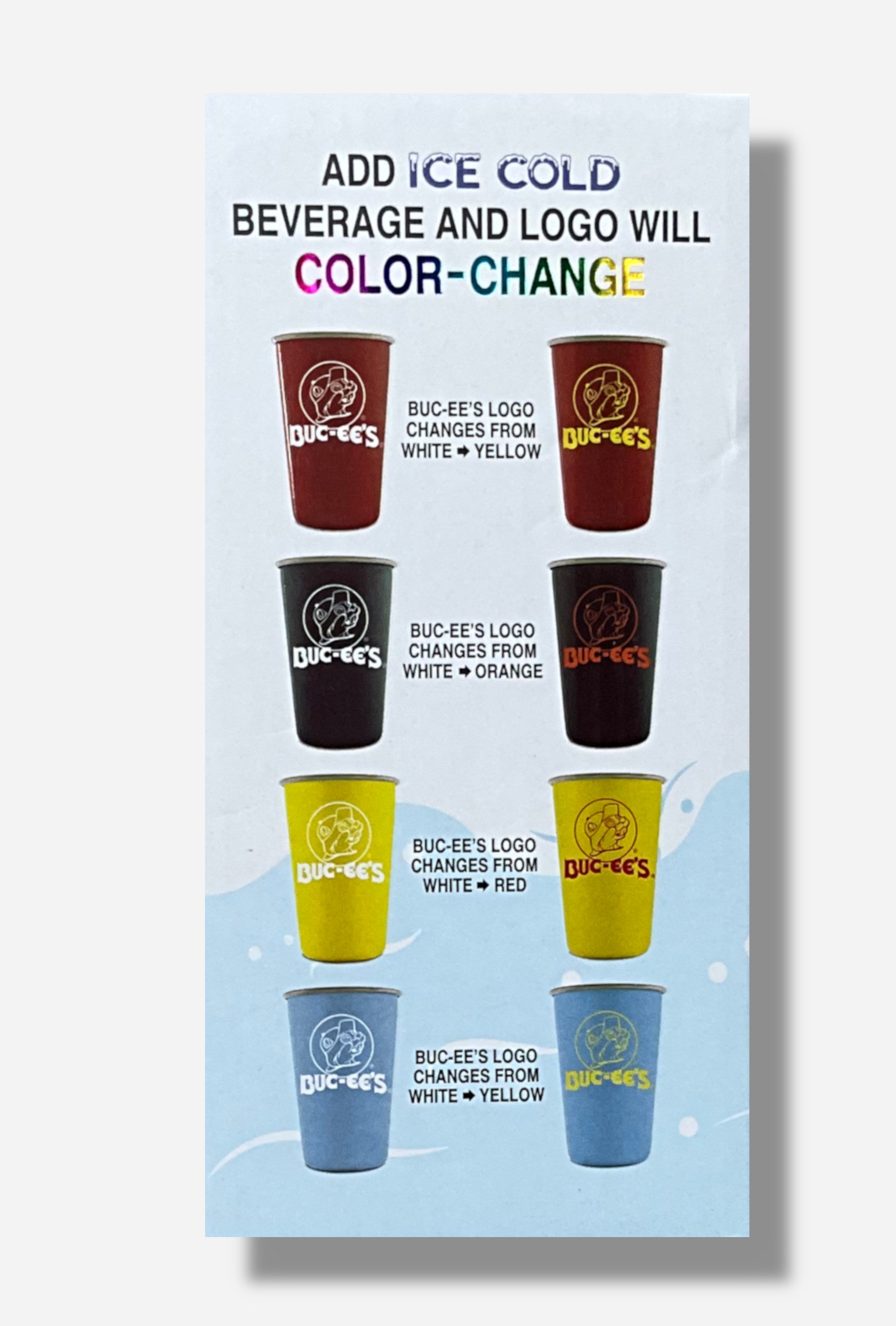 Buc-ee's Color Change Metal Pint Set