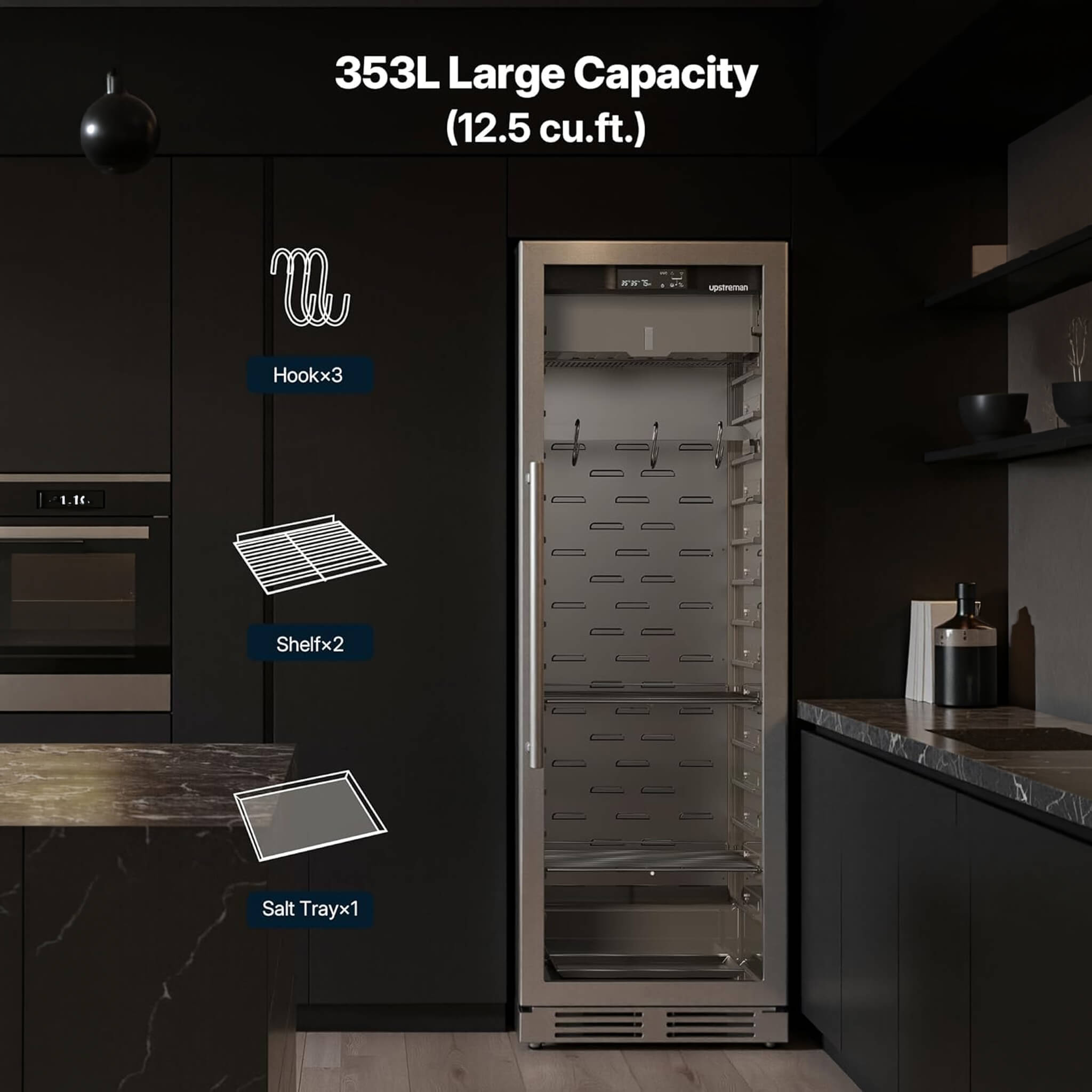Commercial 12.5 Cu.Ft Dry Aging Fridge For Steaks, Beef, Lamb, And Ham (SAK63584)