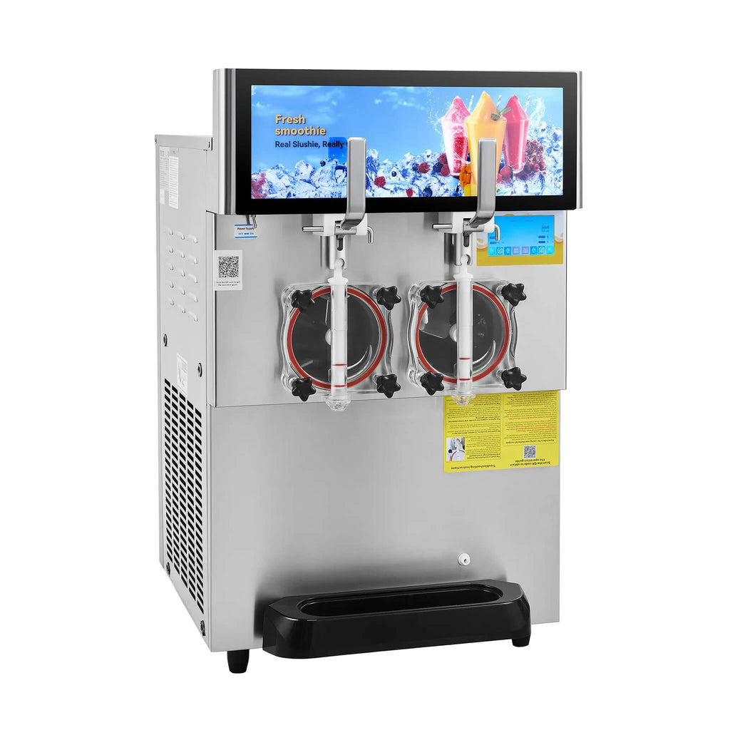 16L Commercial 1155W Double Bowl Stainless Steel Slushy Margarita Machine (SAK98402)