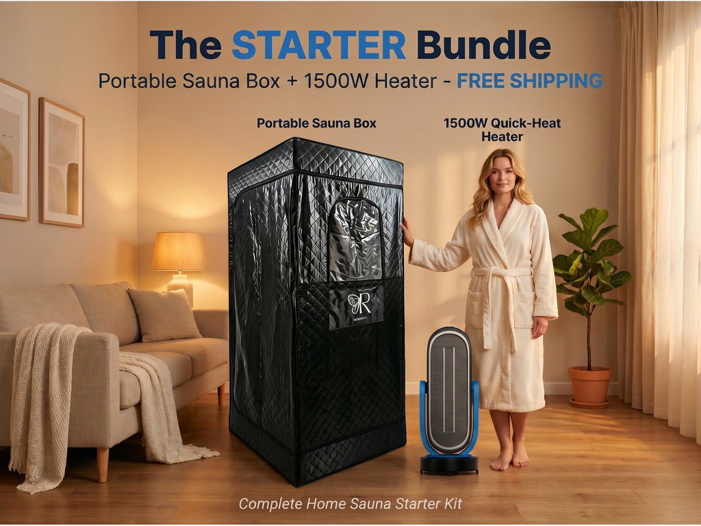 Complete Home Sauna Starter Bundle Kit – Steam Sauna + Sauna Heater