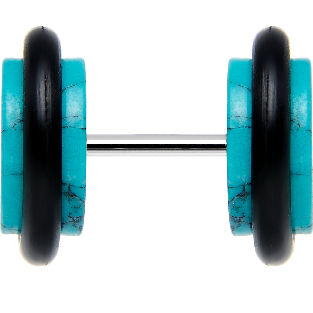 Aqua Faux Marble Cheater Plug Set