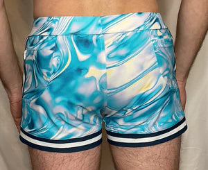 CTS WATERMARBLE SWIM TO GYM SHORT- BLUE