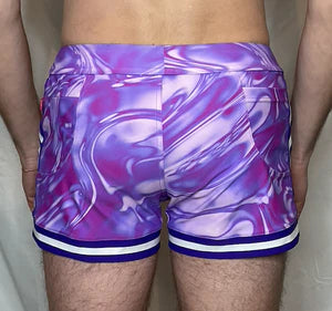 CTS WATERMARBLE SWIM TO GYM SHORT- PURPLE