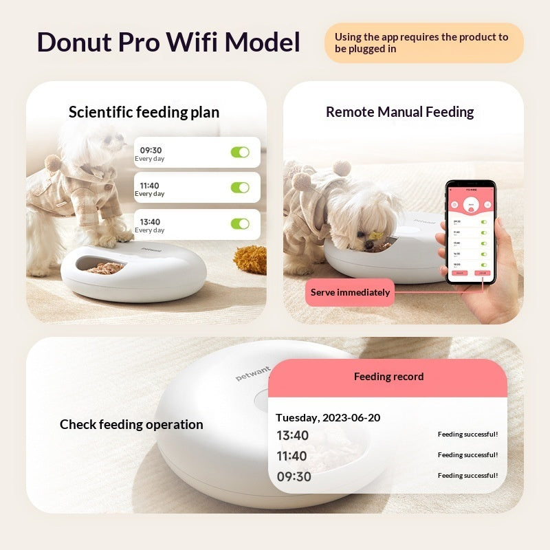 Smart App-Remote Freeze-Dried Snack Can Cat Automatic Feeder