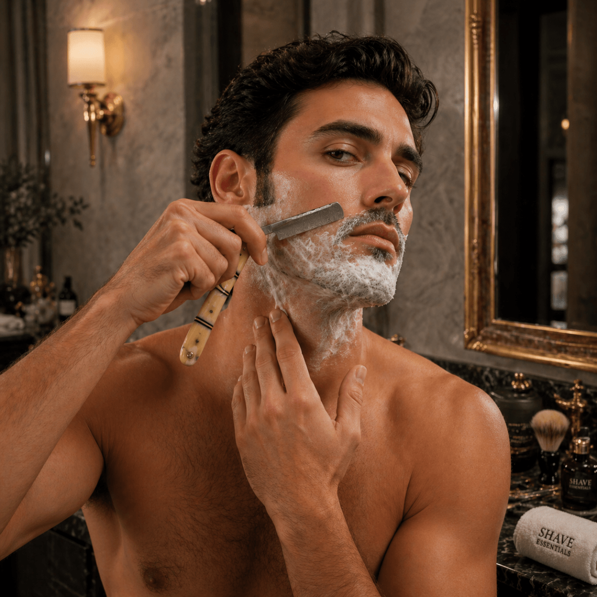 Damascus Steel Straight Razor