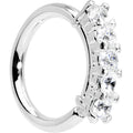 16G 5/16 Clear CZ Quintet Seamless Circular Ring