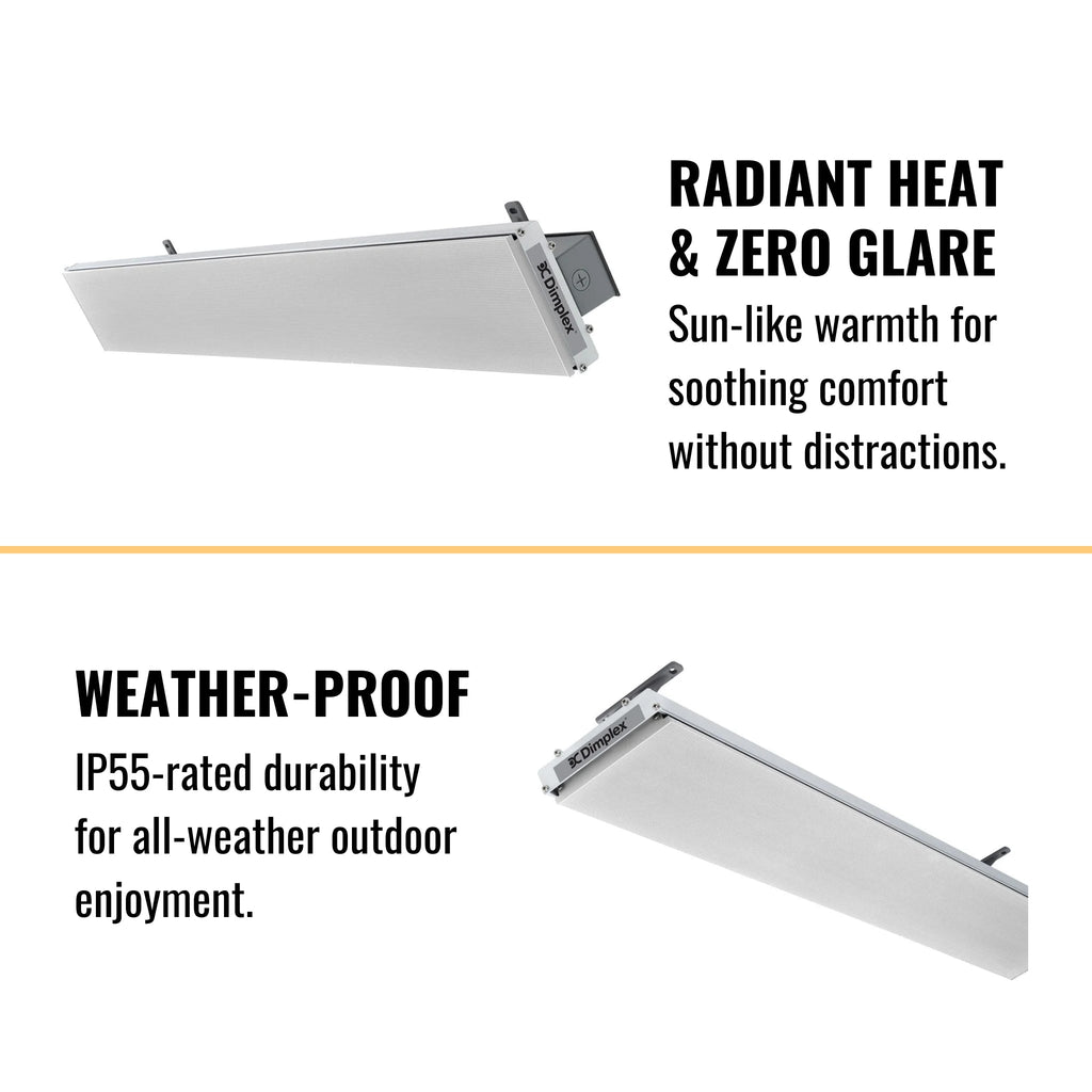 Dimplex DLW 70" Noiseless Radiant Electric Heater For Outdoor And Indoor, 3200W [DLW3200W24] (SAK15698)
