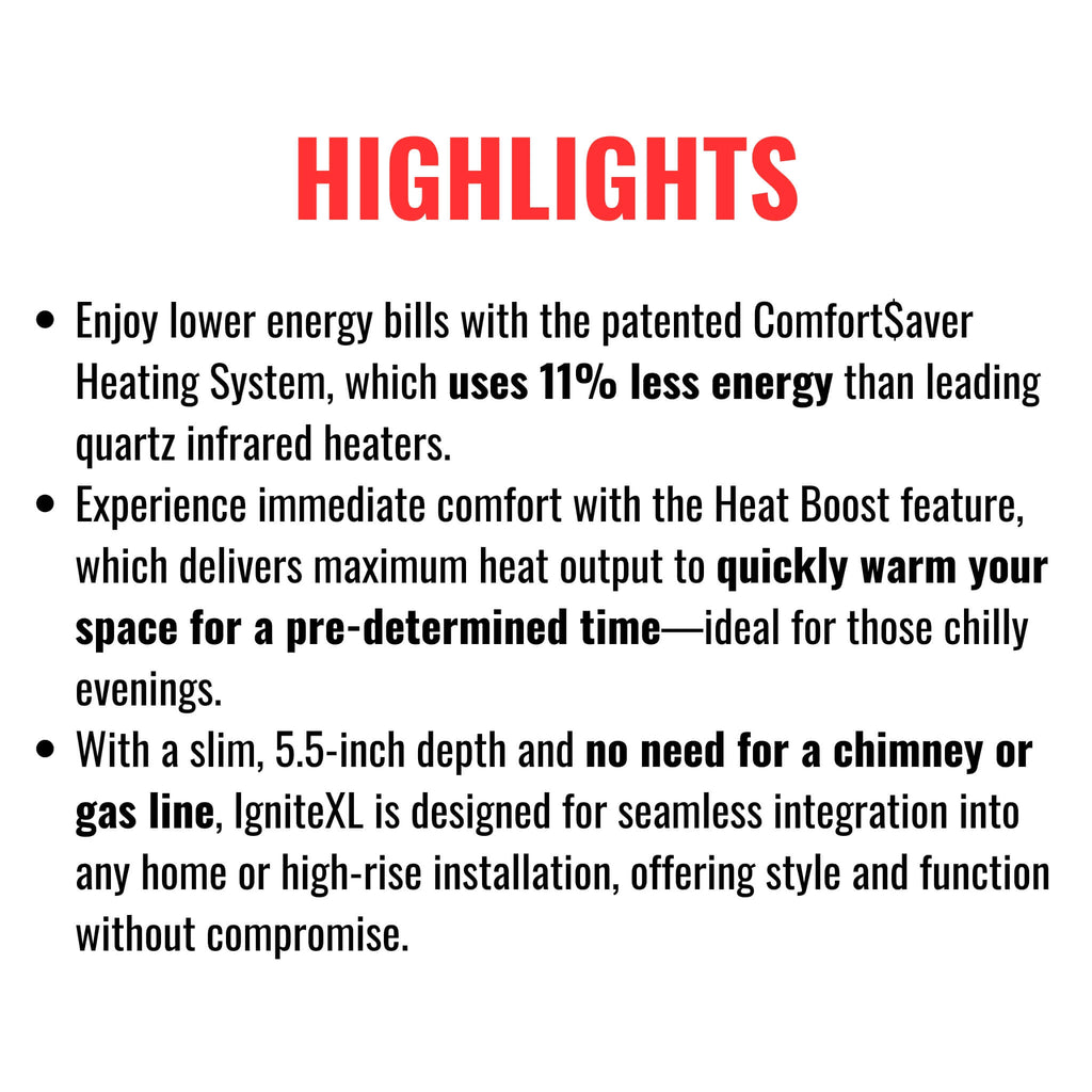Dimplex IgniteXL Linear Fireplace Electric With Comfort Saver Heating System (SAK82596)