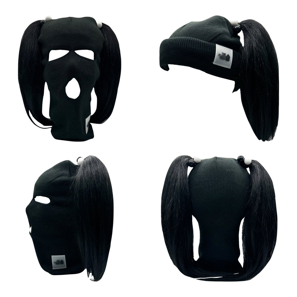 DIY Black 5-Hole Balaclava – Customizable Ski Mask for Streetwear, Winter Sports & Creative Projects