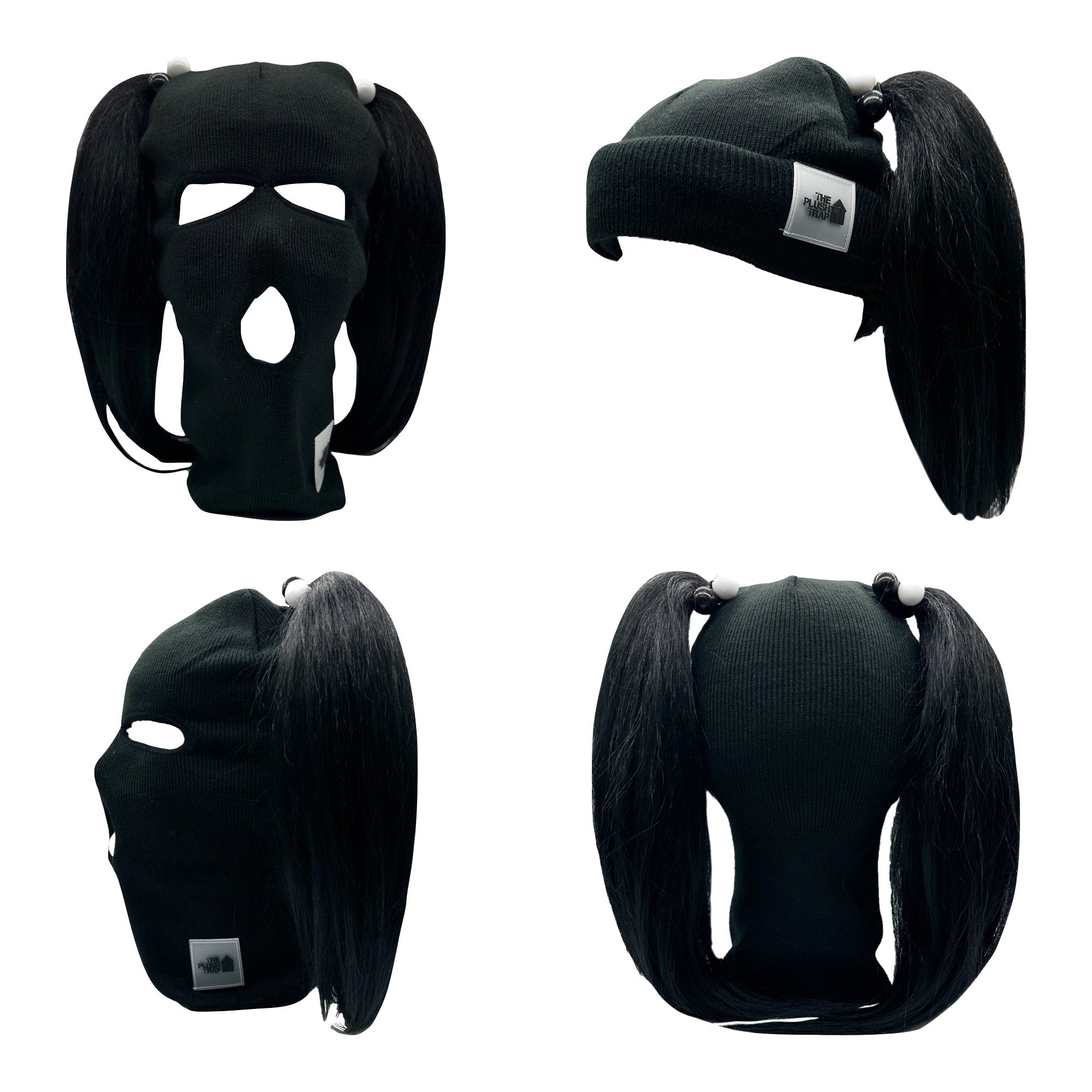 DIY Black 5-Hole Balaclava – Customizable Ski Mask for Streetwear, Winter Sports & Creative Projects