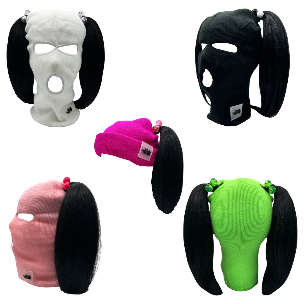DIY Black 5-Hole Balaclava – Customizable Ski Mask for Streetwear, Winter Sports & Creative Projects