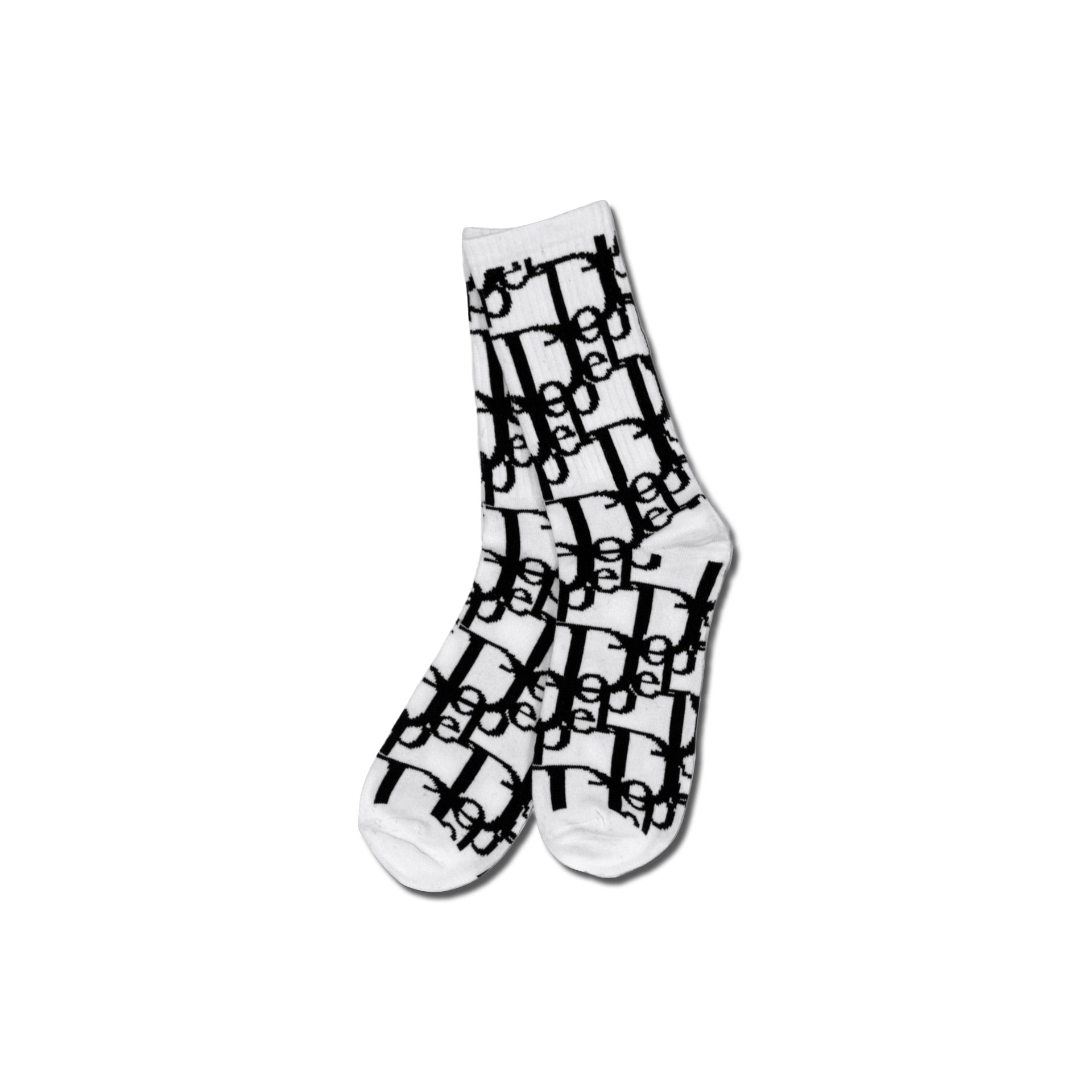 Dope Woven Pattern Socks – 100% Cotton Crew Socks for Streetwear & Sneaker Culture