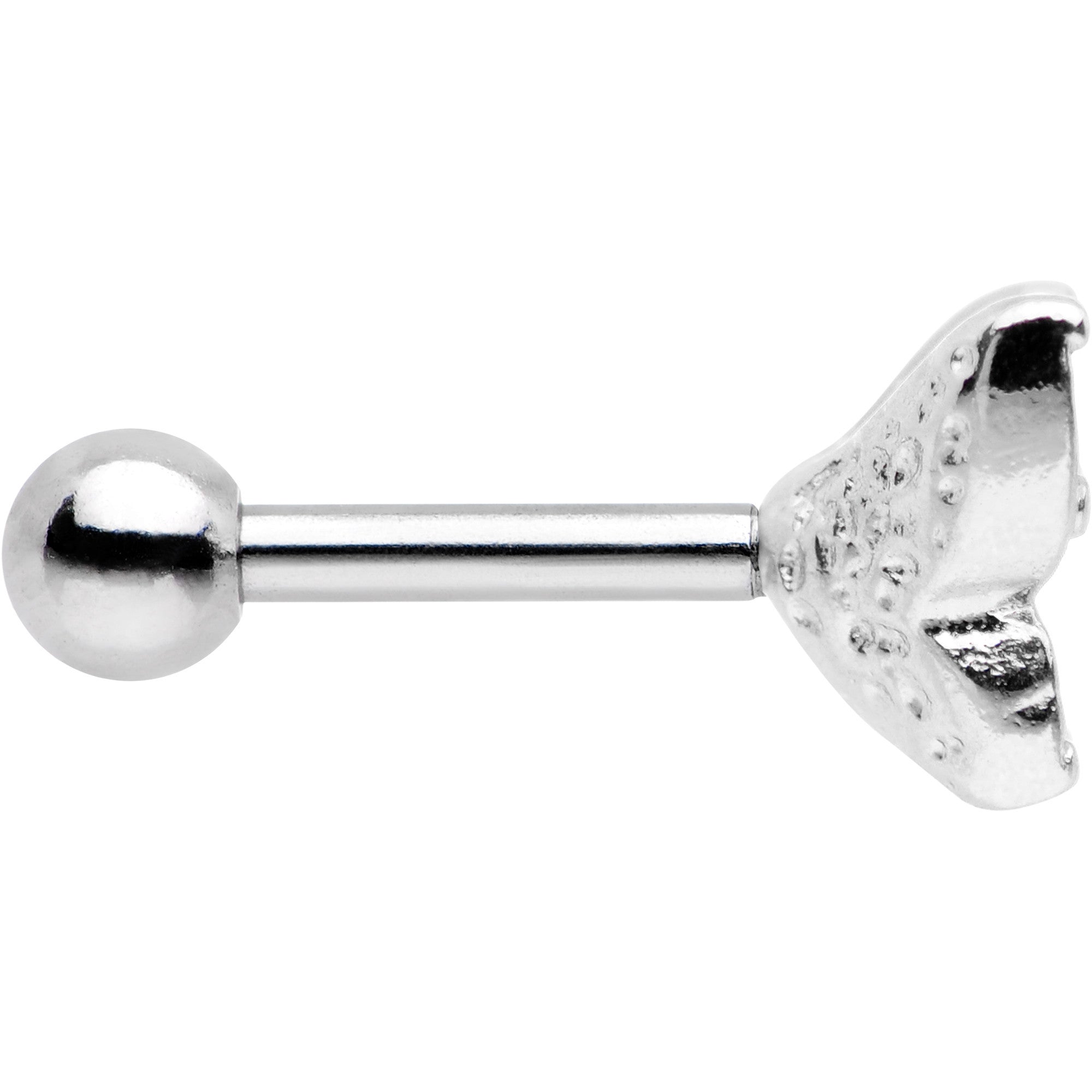 16G Clear Gem Silver Tone Butterfly Tragus Cartilage Earring
