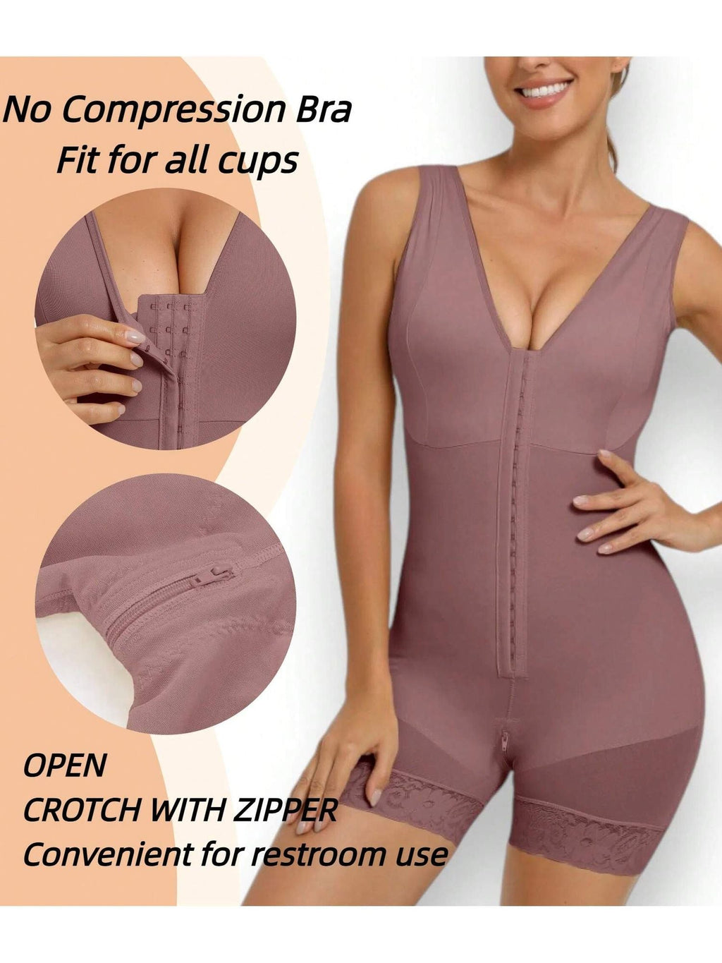 Fajas Colombianas Full Body Shaper with Zipper – Tummy Control & Butt Lift