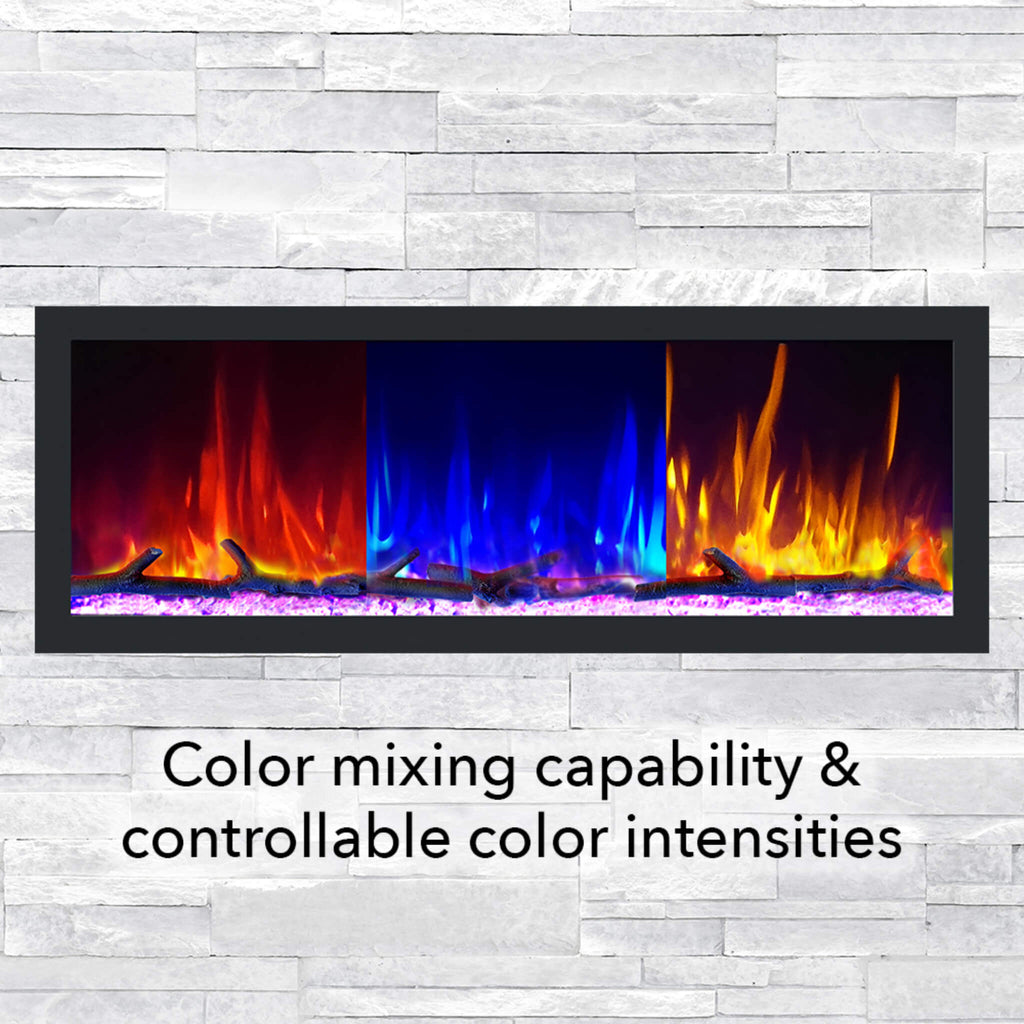 Dynasty Cascade 52" Recessed Smart Linear Electric Fireplace With Dynasty App [DY-BTX52] (SAK73485)