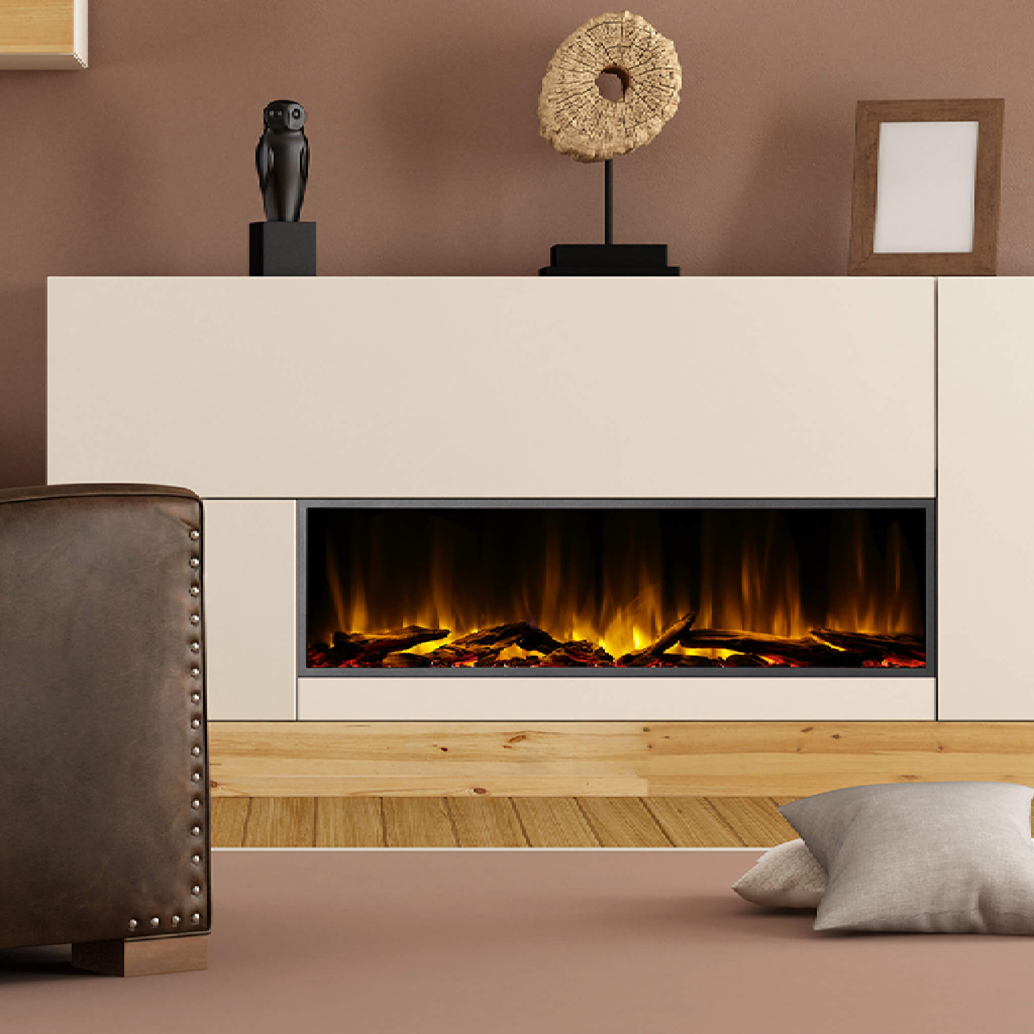 Dynasty Harmony 57" Recessed Smart Linear Electric Fireplace With Remote Control [DY-BEF57] (SAK41756)
