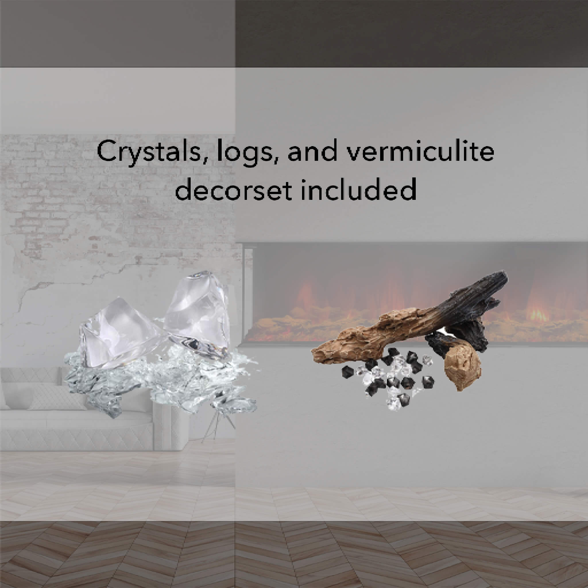 Dynasty Melody 40" Multi-Sided Smart Electric Fireplace With Remote Control [DY-BTS40] (SAK48210)