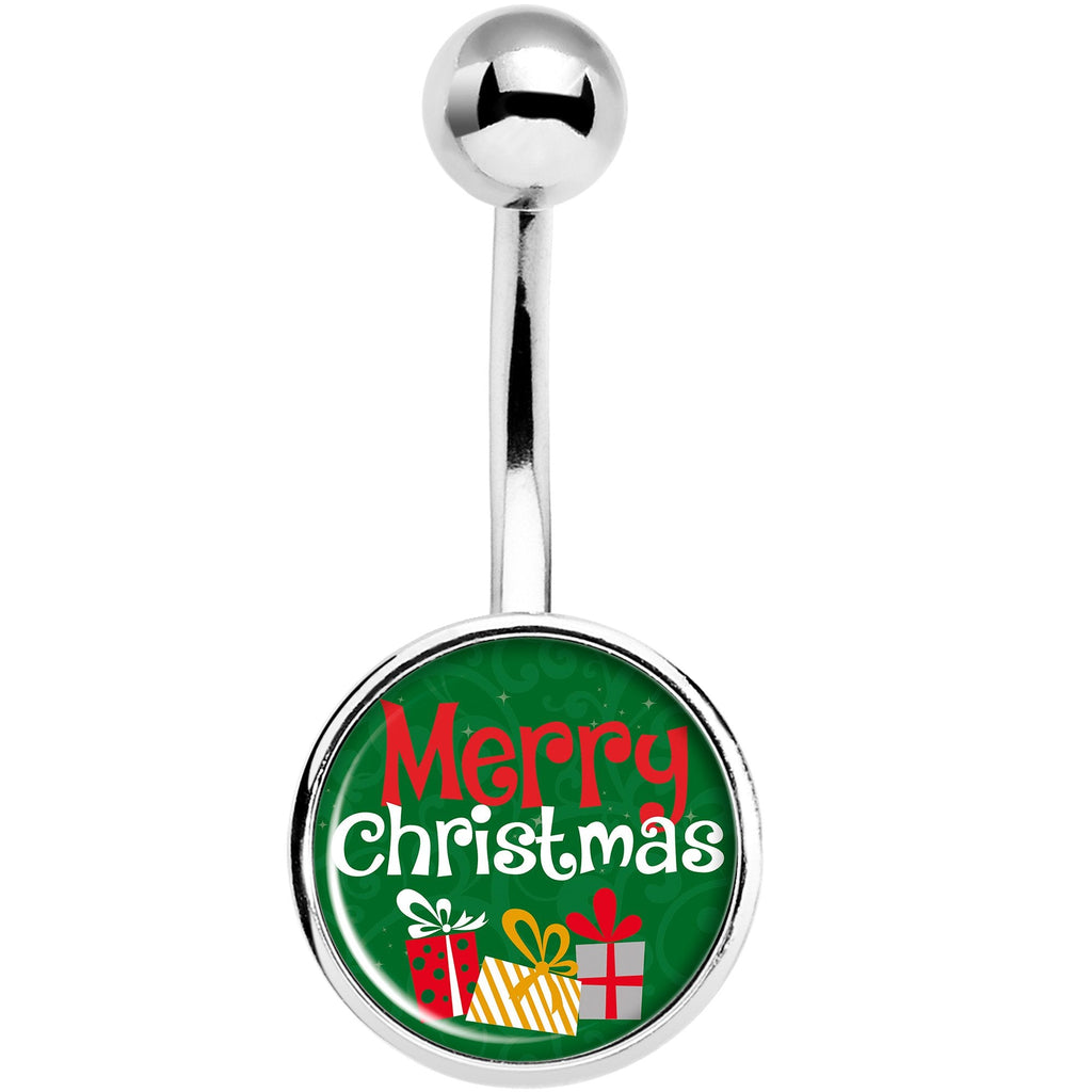 Merry Christmas Presents Belly Ring