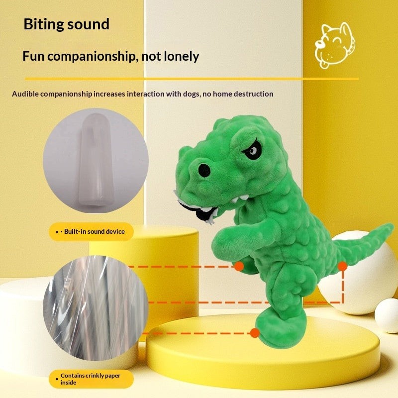 Pet-Resistant Chewable Crinkle Paper Dental Toy With Plush Bubbles