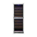 Edgestar 24-Inch 142 Bottle Built-In Dual Zone Double Door Wine Cooler With Door Lock [CWR1553DD] (SAK30742)