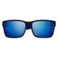 ENZO - Modern Sports Thick Square Sunglasses Black Blue-Red Blue Mirror