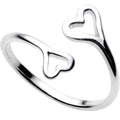 Silver Plated Heart of Hearts Toe Ring