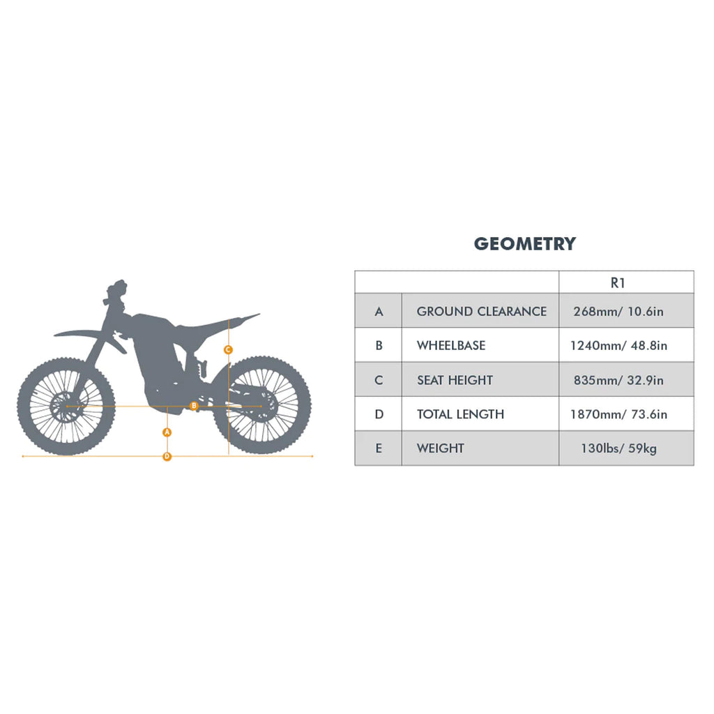 Eunorau R1 72V35AH 8000W All-Terrain Off-Road Electric Dirt Bike (SAK25097)