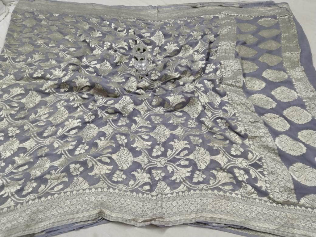Exclusive Banarasi Chiffon Khaddi Georgette Silk Saree