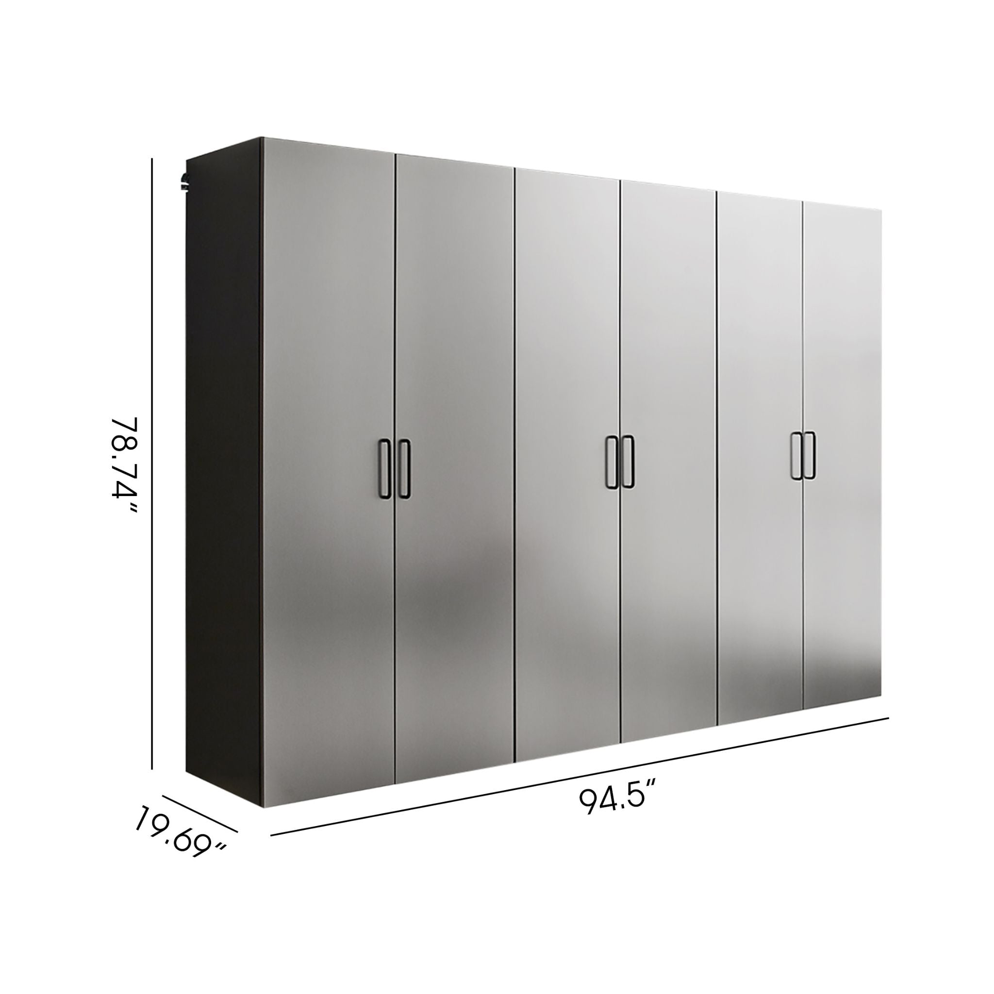 Extra Large Heavy-Duty 96-Inch Garage Cabinet Storage Set With Soft-Close Doors And Adjustable Shelves (SAK74369)