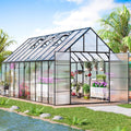 [10X20FT] Extra-Large Heavy-Duty Outdoor Backyard Greenhouse With Adjustable Roof Vents, 4MM (SAK59482)
