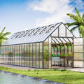 [10X36FT] Extra-Large Heavy-Duty Outdoor Walk-In Greenhouse With Adjustable Roof Vents, 4MM (SAK26174)