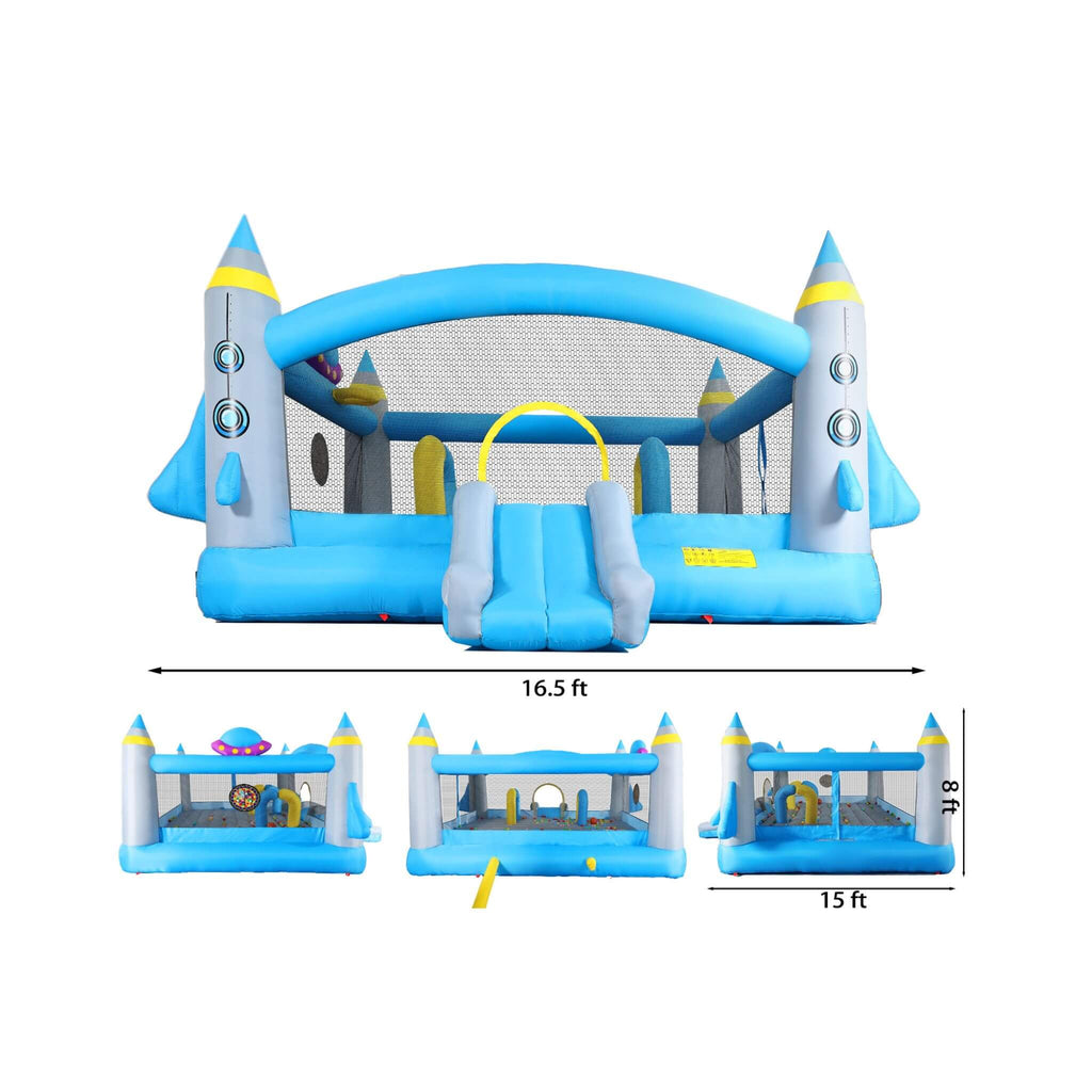 Extra-Large Multifunctional Jump'N Slide Inflatable Bouncer With Blower (SAK81243)