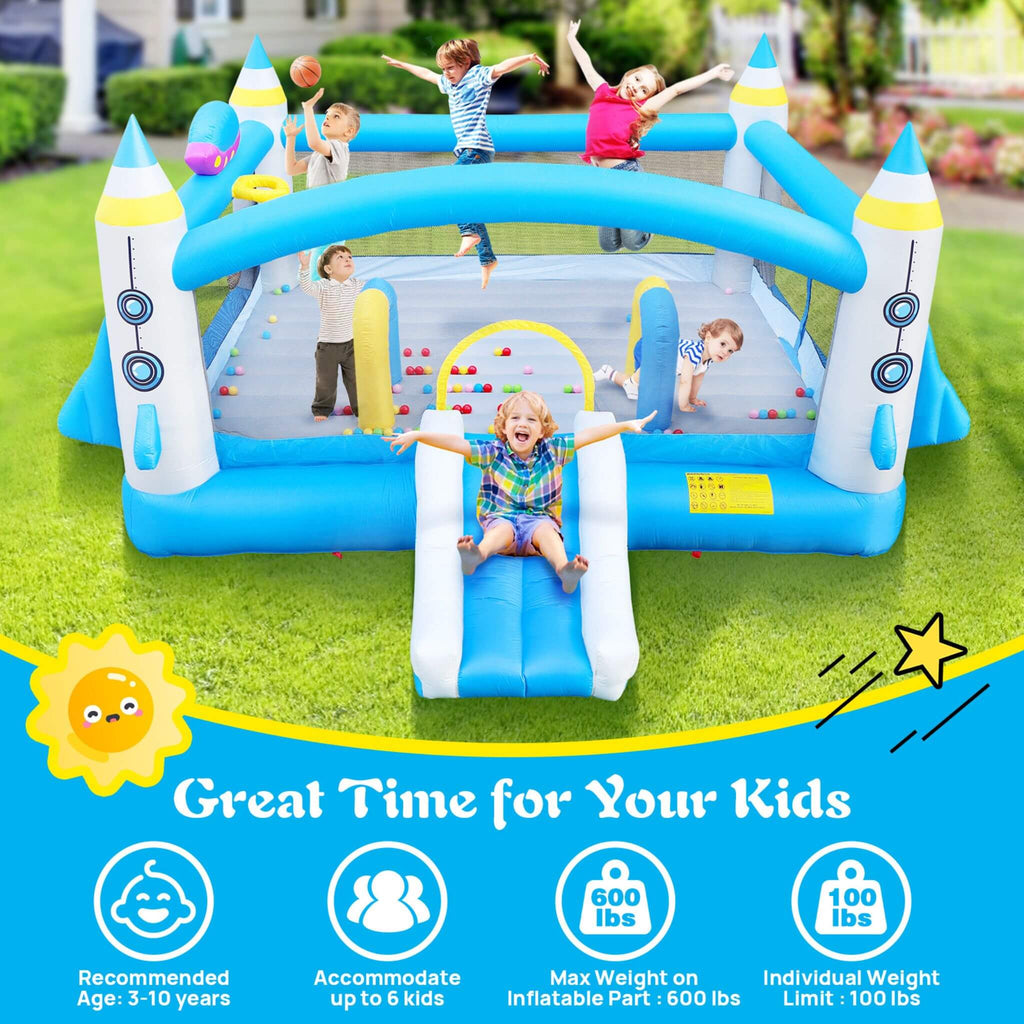 Extra-Large Multifunctional Jump'N Slide Inflatable Bouncer With Blower (SAK81243)