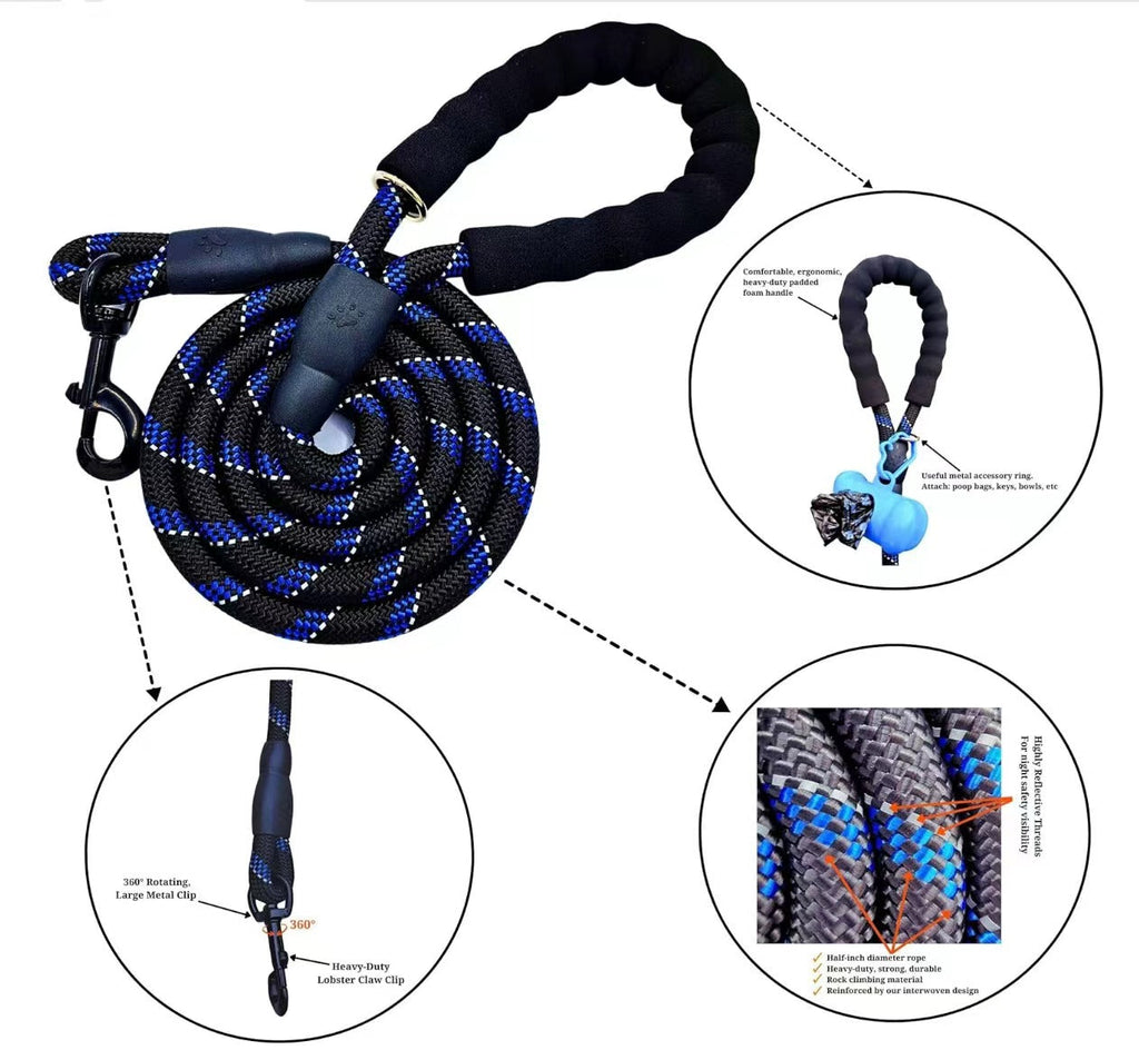 Mr. Peanut's Basics Rope Leash - Hand Made in the USA