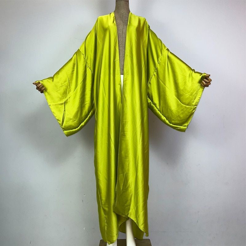 Apple Green Silk Kimono