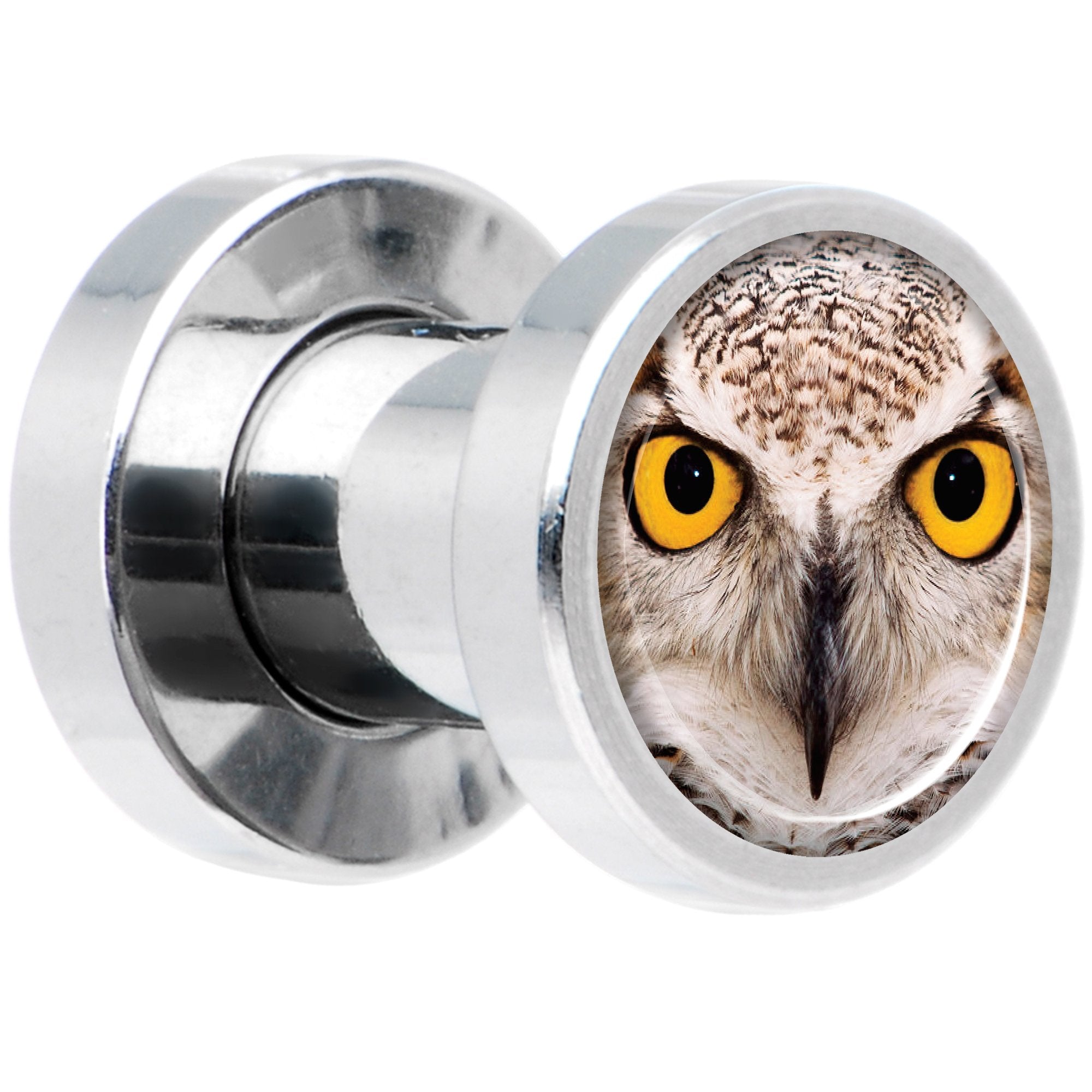Full Color Owl Steel Screw Fit Plug Set 4G
