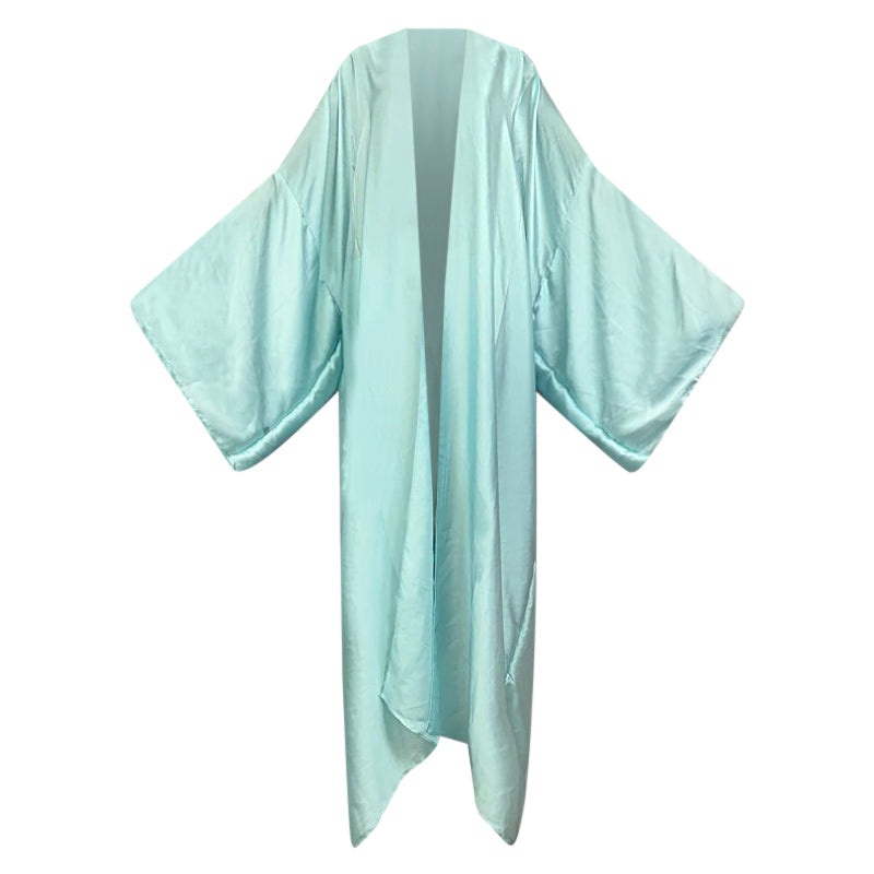 Sky Blue Silk Kimono