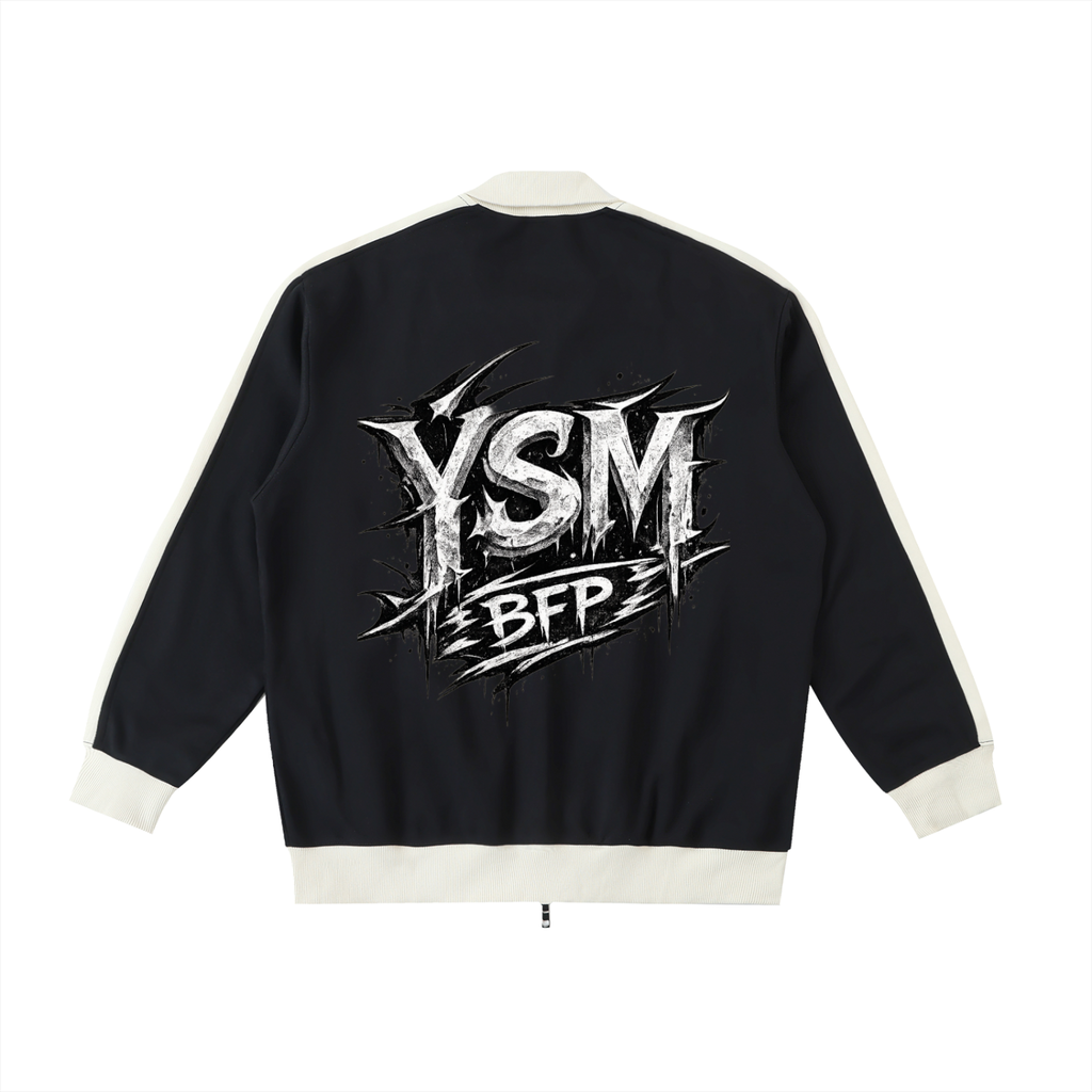 Contrast Trim Stand Collar Jacket