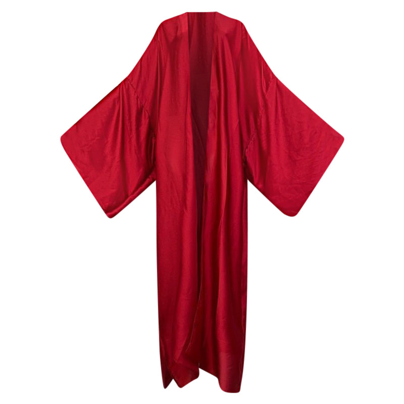 Dark Red Silk Kimono