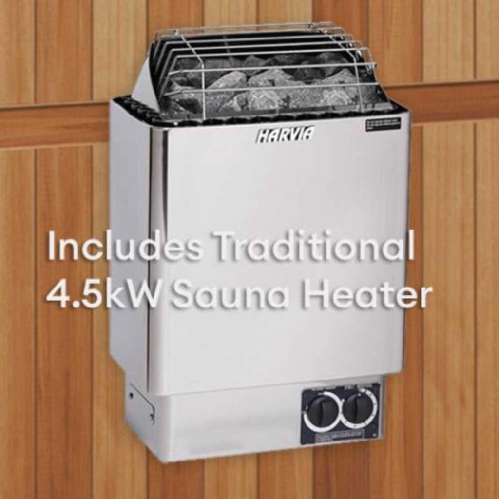 Finnmark FD-5 Trinity XL 4-Person Home Infrared & Steam Sauna Combo [FD-KN005] (SAK37258)
