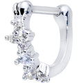 16G 5/16 Clear Gem Sparkle Hinged Cartilage Clicker