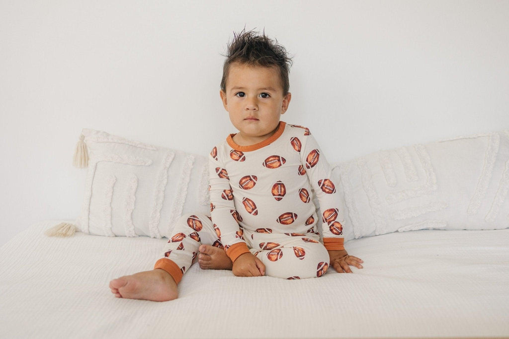 Football Print 2pc Bamboo Pajamas