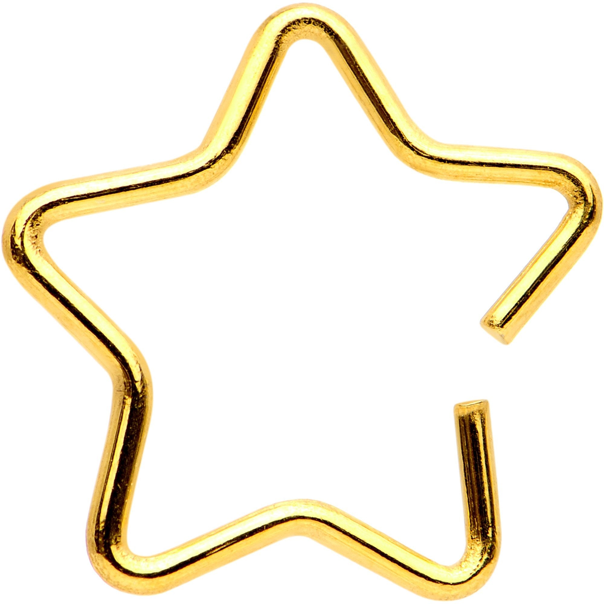 20G 3/8 Pink Yellow Purple Star Daith Cartilage Tragus Pack Set of 3